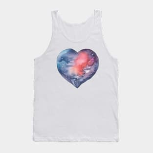 Rainbow Heart Shape #8 Tank Top